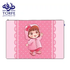 کیف مدارک مخمل سایز A4 طرح ریحانه کاپشن صورتی 7